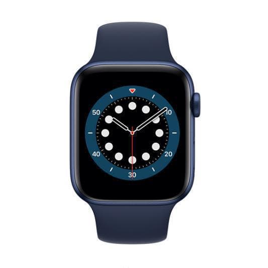 Apple Watch (Series 6) GPS 44 mm - Aluminium Blauw - Sportbandje Blauw