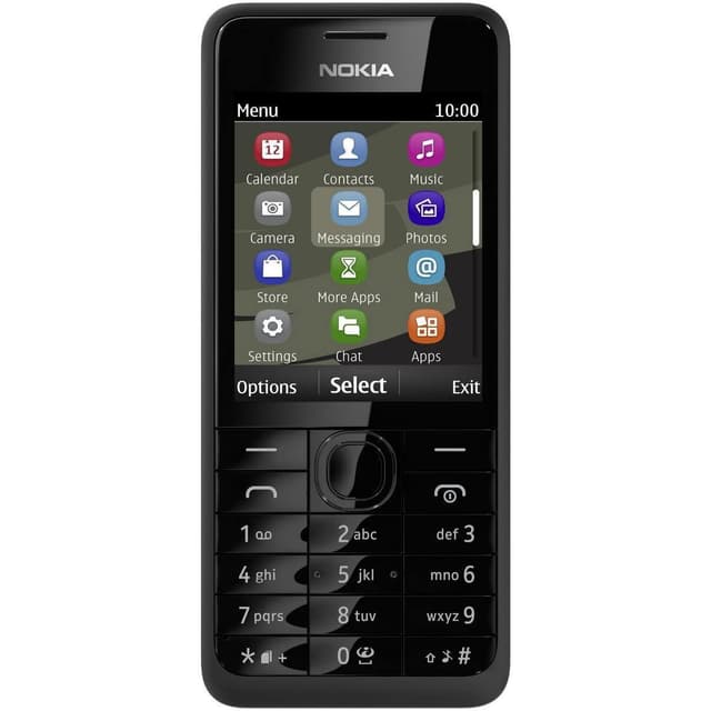 Nokia 301 Dual Sim - Zwart- Simlockvrij