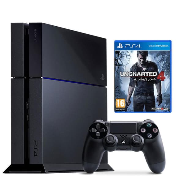 PlayStation 4 1000GB - Jet black + Uncharted 4