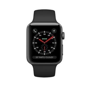 Apple Watch (Series 3) GPS 42 mm - Aluminium Zwart - Sport armband Zwart